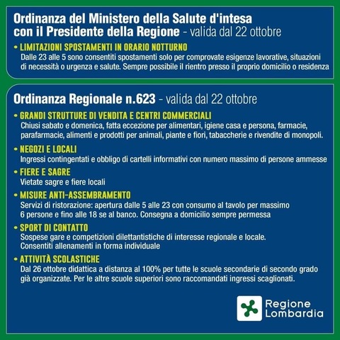 Emergenza Sanitaria Coronavirus Nuova Ordinanza Di Regione Lombardia Citta Di Peschiera Borromeo